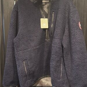 Canada Goose Atlantic Navy Sherpa Half-Zip Pullover